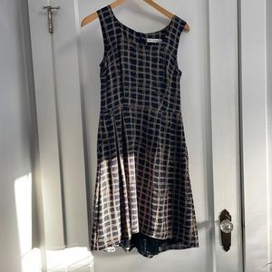 Birds of North America plaid dress size 4